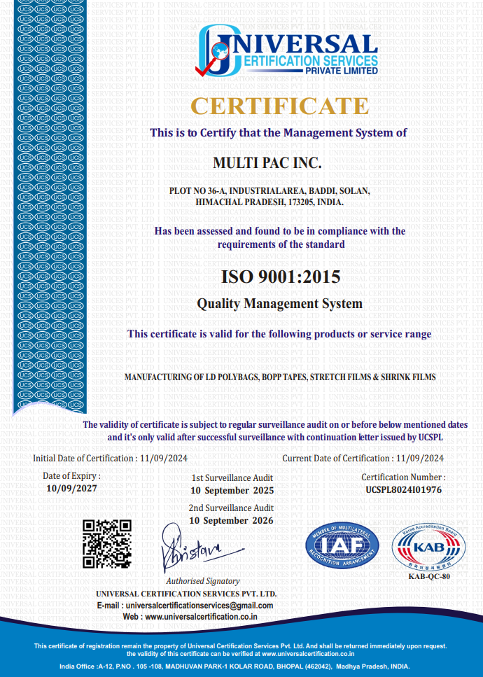 ISO Certificate